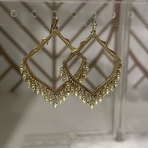 Kendra Scott Gold Dangle Statement Earrings